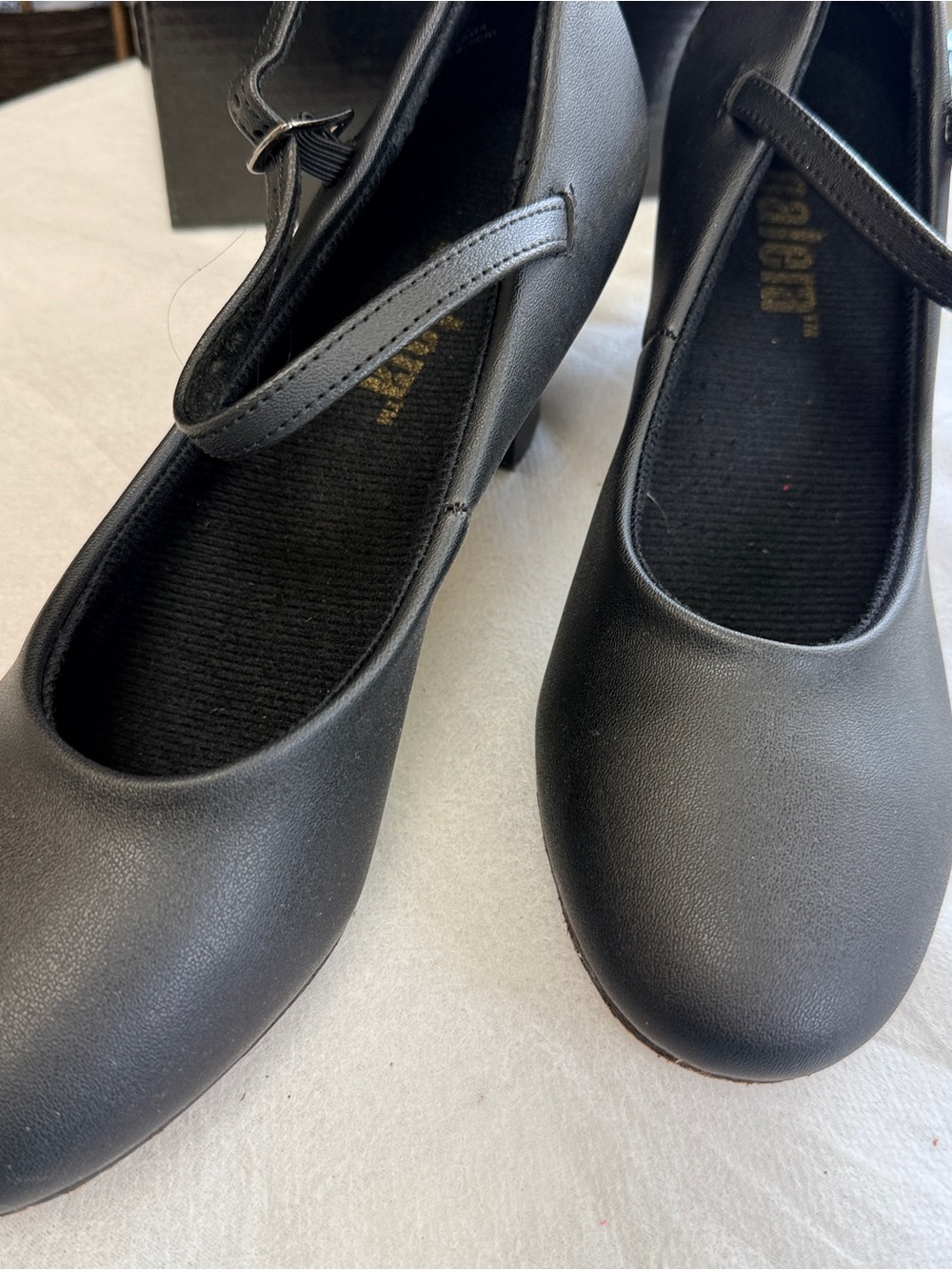 balera Black Mary Jane Heels with Buckle Strap Character Shoes size 8